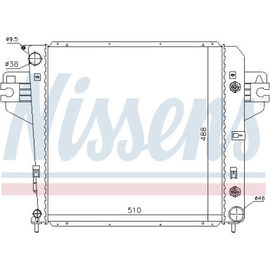 Nissens | Kühler, Motorkühlung | 61017