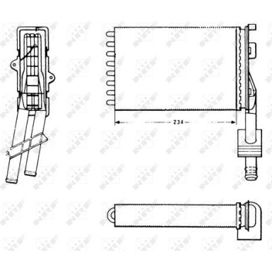 NRF | Wärmetauscher, Innenraumheizung | 58620