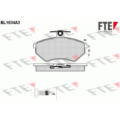 FTE | Bremsbelagsatz, Scheibenbremse | 9010013