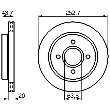 BOSCH | Bremsscheibe | 0 986 478 605