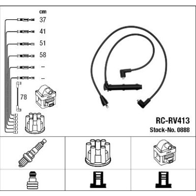 NGK | Zündleitungssatz | 0888