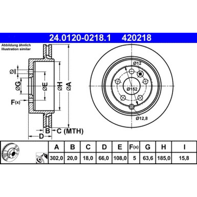 ATE | Bremsscheibe | 24.0120-0218.1