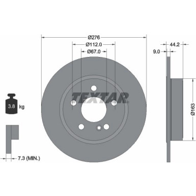 Textar | Bremsscheibe | 92241303