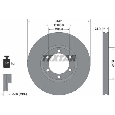 Textar | Bremsscheibe | 92234700