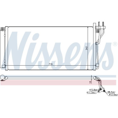 Nissens | Kondensator, Klimaanlage | 94804