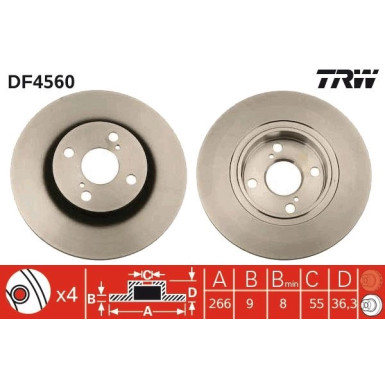 TRW | Bremsscheibe | DF4560