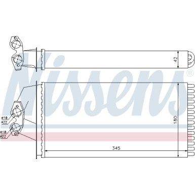 Nissens | Wärmetauscher, Innenraumheizung | 72036