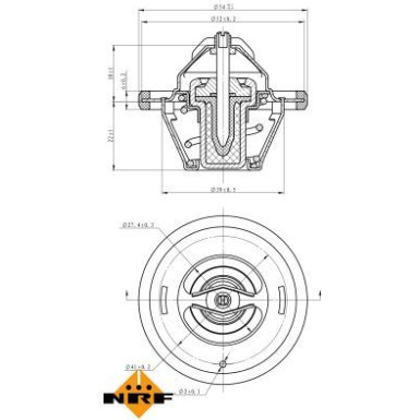 NRF | Thermostat, Kühlmittel | 725066