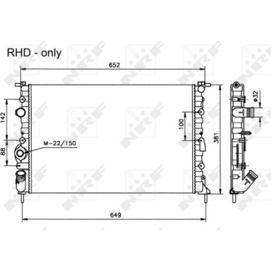 NRF | Kühler, Motorkühlung | 58025