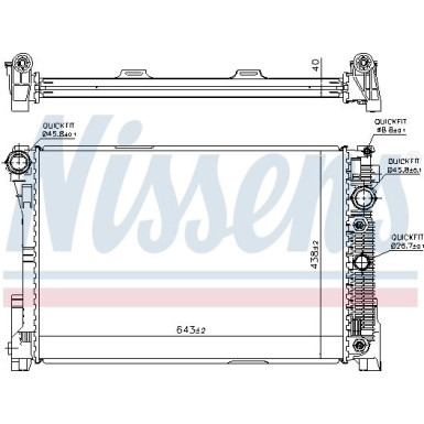 Nissens | Kühler, Motorkühlung | 67162