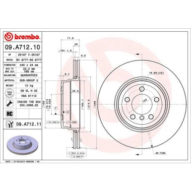 Brembo | Bremsscheibe | 09.A712.11