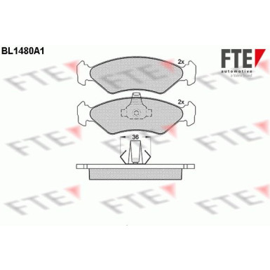 FTE | Bremsbelagsatz, Scheibenbremse | 9010209