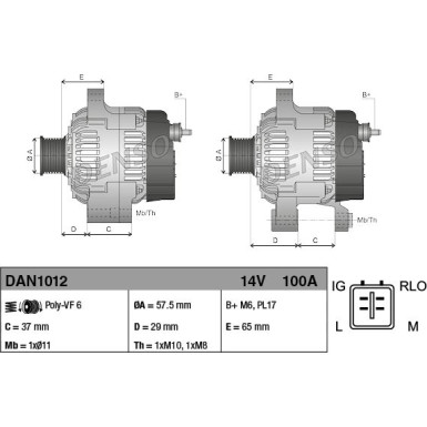 Denso | Generator | DAN1012