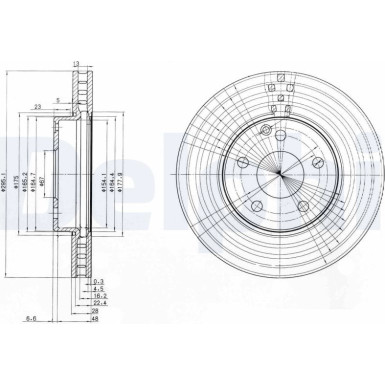 Delphi | Bremsscheibe | BG3755C