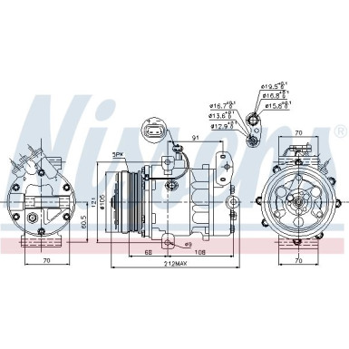 Nissens | Kompressor, Klimaanlage | 89037