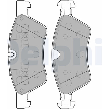 Delphi | Bremsbelagsatz, Scheibenbremse | LP2125