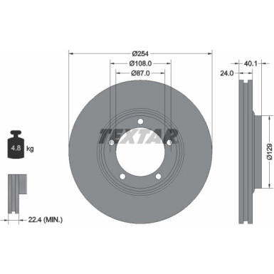 Textar | Bremsscheibe | 92234500