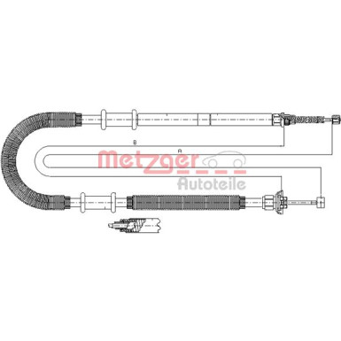 Metzger | Seilzug, Feststellbremse | 641.12