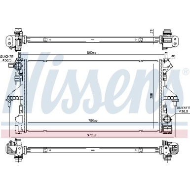 Nissens | Kühler, Motorkühlung | 606170