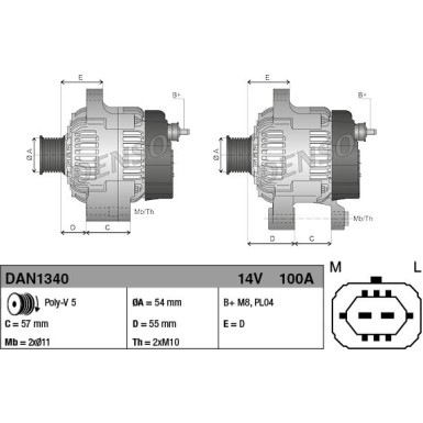 Denso | Generator | DAN1340