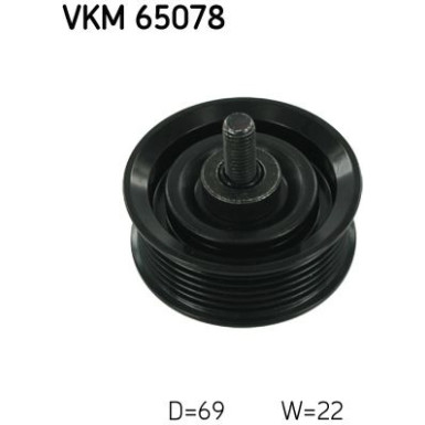 SKF | Umlenk-/Führungsrolle, Keilrippenriemen | VKM 65078