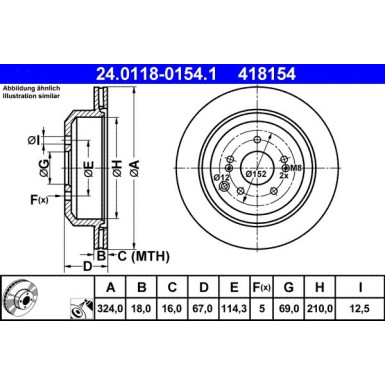 ATE | Bremsscheibe | 24.0118-0154.1