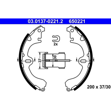 ATE | Bremsbackensatz | 03.0137-0221.2