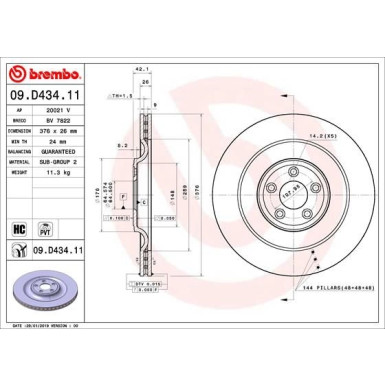 Brembo | Bremsscheibe | 09.D434.11