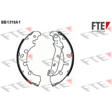 FTE | Bremsbackensatz | 9100080