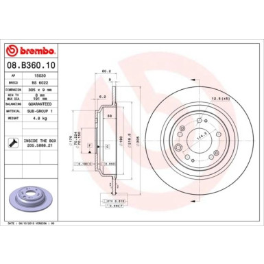 Brembo | Bremsscheibe | 08.B360.10