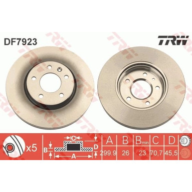 TRW | Bremsscheibe | DF7923