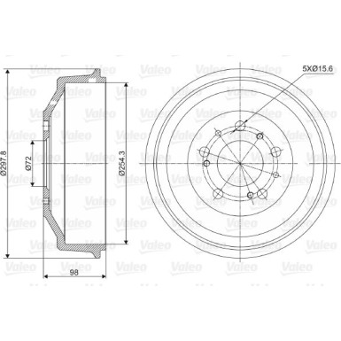 Valeo | Bremstrommel | 237014