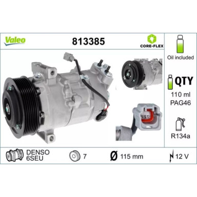 Valeo | Kompressor, Klimaanlage | 813385