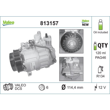 Valeo | Kompressor, Klimaanlage | 813157