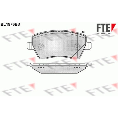 FTE | Bremsbelagsatz, Scheibenbremse | 9010462