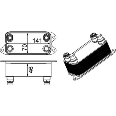 Mahle | Ölkühler, Automatikgetriebe | CLC 227 000P