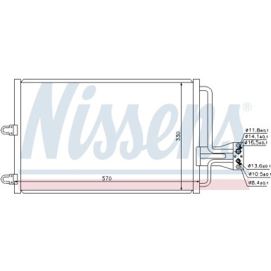 Nissens | Kondensator, Klimaanlage | 94100