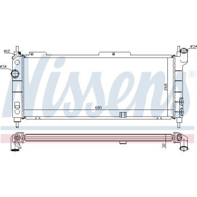 Nissens | Kühler, Motorkühlung | 63254A