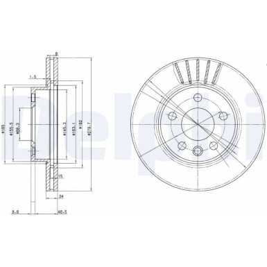 Delphi | Bremsscheibe | BG3417