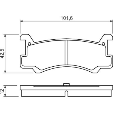 BOSCH | Bremsbelagsatz, Scheibenbremse | 0 986 460 080