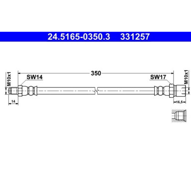 ATE | Bremsschlauch | 24.5165-0350.3