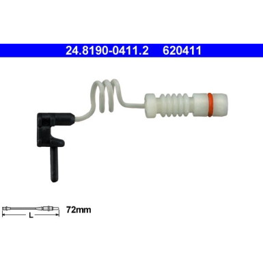ATE | Warnkontakt, Bremsbelagverschleiß | 24.8190-0411.2