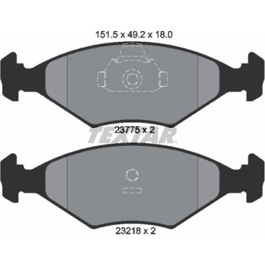 Textar | Bremsbelagsatz, Scheibenbremse | 2377501