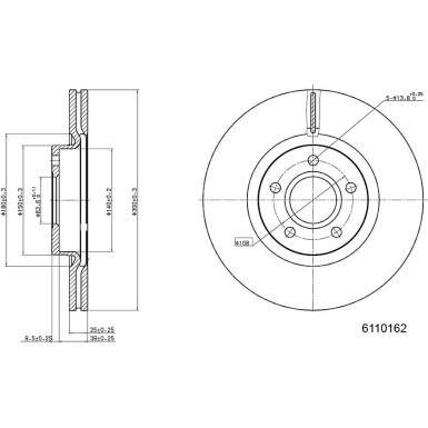 Metzger | Bremsscheibe | 6110162