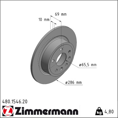 Zimmermann | Bremsscheibe | 480.1546.20