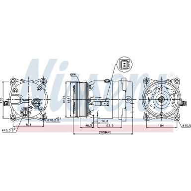 Nissens | Kompressor, Klimaanlage | 89122