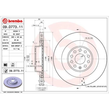 Brembo | Bremsscheibe | 09.D773.11