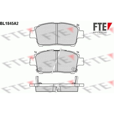 FTE | Bremsbelagsatz, Scheibenbremse | 9010425