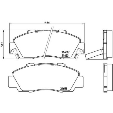 Brembo | Bremsbelagsatz, Scheibenbremse | P 28 026