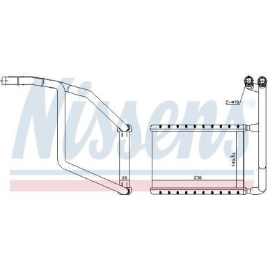 Nissens | Wärmetauscher, Innenraumheizung | 707078